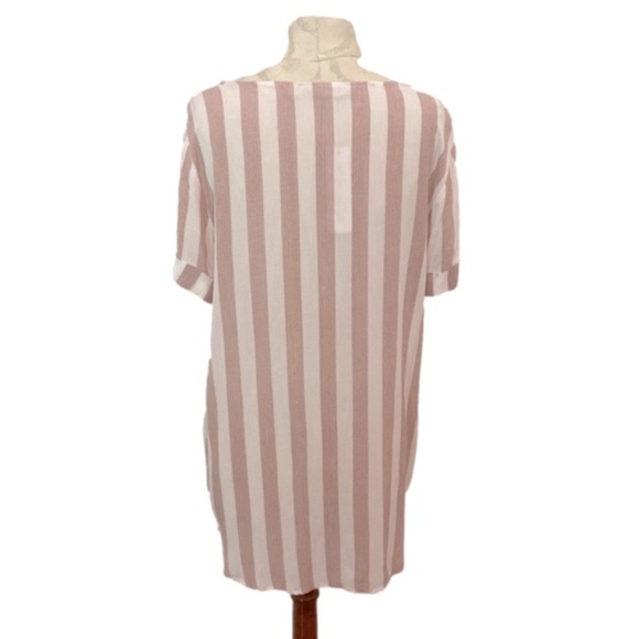 NWT Soft Surroundings Cabana Tee Gauze Short Sleeve Striped Top 10/12 Medium - Picture 4 of 10